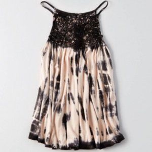 AEO Tank w/ Braided Neckline and Open/Split Back